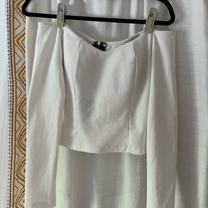 White shoulder off top